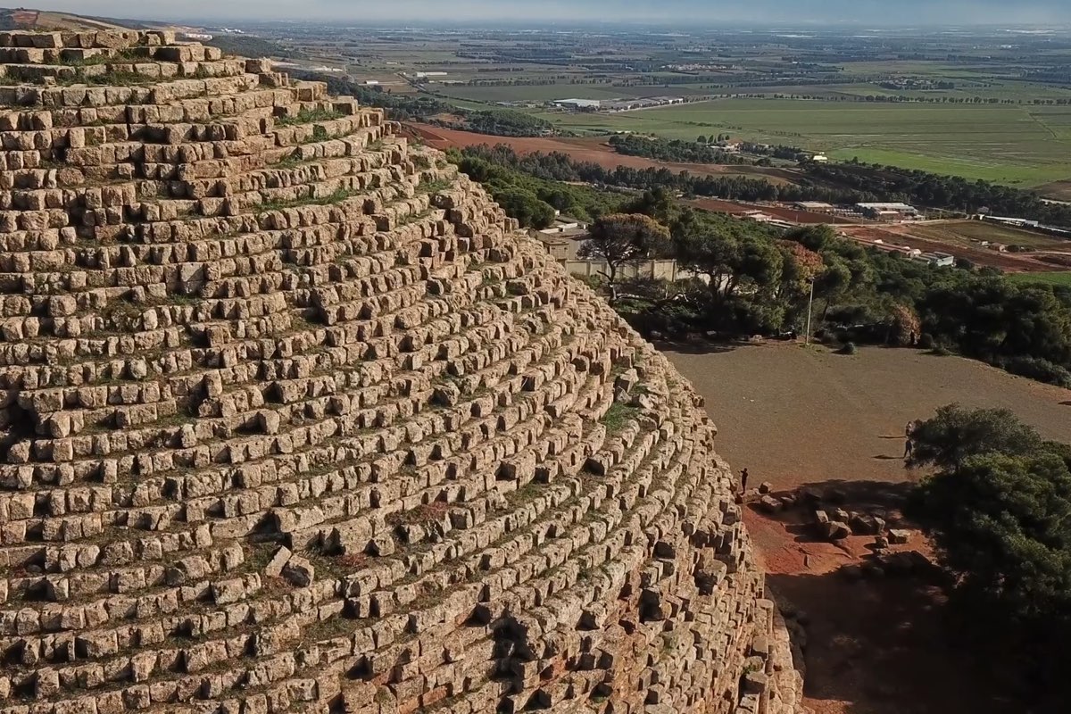 The Royal Mausoleum of Mauretania near Tipaza, Algeria.