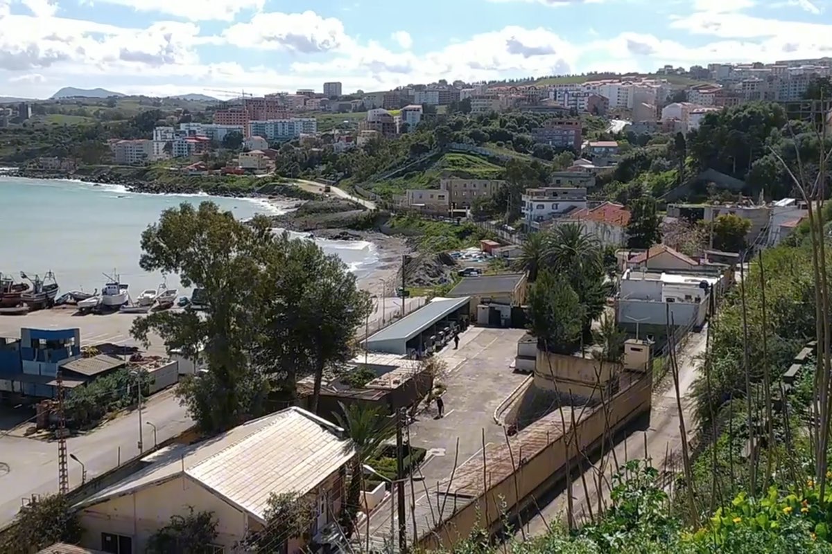 A coastal town on the Algerian shoreline.